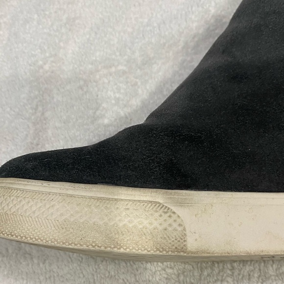 Women’s Dolce Vita Dark Gray Step-in Suede Snakeskin Trim Ankle Booties Boots 9M - Picture 7 of 12